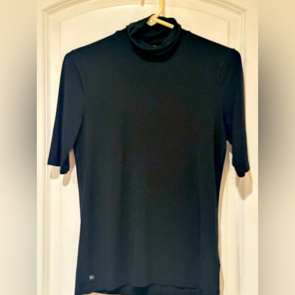 Lauren Ralph Lauren Black Stretch Mock Neck Top – Size Small